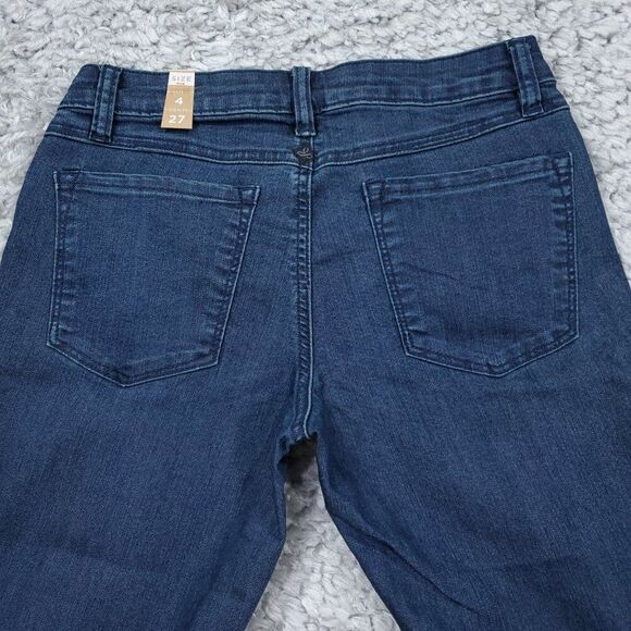 Prana Kara Rolled Skinny Jeans Indigo Blue Size 4 27 Stretch Cuffed Low Rise - Picture 5 of 12